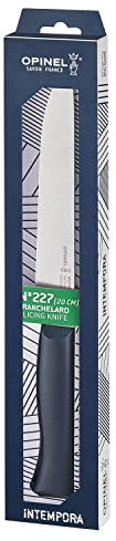 Opinel - N°227 Couteau Tranchelard Intempora - pour Longues Découpes et Trancher - Lame Inox Rigide - Manche Polyoxyméthylène Robuste - Fabrication Française