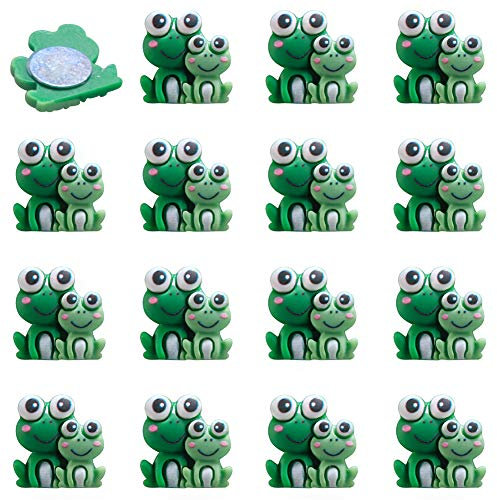 haowei 16 Pcs Lovely Animal Refrigerator Magnets Cute Fridge Magnet Gifts for Kids Note Calendar Photo Cabinet Map Rabbit Frog Giraffe Kitchen Whiteboard Office Magnetic Decorative (Frog)