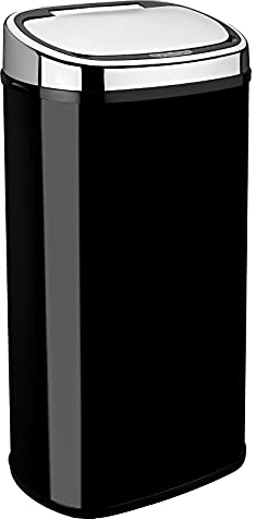 Dihl Rectangle 68L Stainless Steel Auto Sensor Kitchen Waste Dust Bin Automatic Motor Black