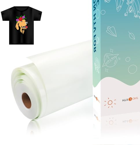 HTVRONT Sublimationsvinyl für dunkle/helle Stoffe – 30,5 cm x 6,8 m Sublimationsdruck HTV, glänzend, Sublimationsrohlinge für Sublimations-Shirts/Tasche/Hut/Kissen | Sublimationsvinyl für Baumwollstoff, Sublimationsrohlinge für Hemden/Tasche/Hut/Kissen
