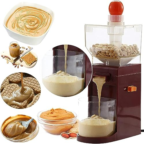 Elektrisk jordnötssmsmörmaskin, 500 ml, liten bärbar nötsmörkvarn, lätt att rengöra, för mandel, kaffe, cashew, valnöt, pumpafrön, solrosfrön