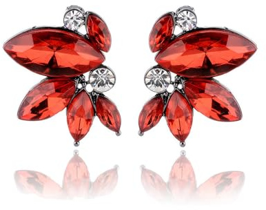 FDEETY Ohrringe für Damen Marquise Strass Ohrringe Braut Hochzeit Ohrringe Modeschmuck Weihnachten Geburtstag