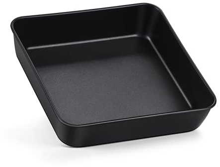 Herogo Lot de 2 plats à gratin carrés en acier inoxydable - 21 x 21 x 5 cm - Moule à brownie pour gâteaux, brownies, lasagnes, sains et durables - Passe au lave-vaisselle