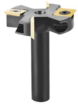 fresadora de superficie de spoilboard Broca for cepilladora de madera de 2 ranuras, 38,1 mm, 45 mm, for corte de tableros de desvío, for ranurado de superficies, inserto de carburo for losas con inser