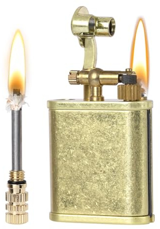CHOICEDC Vintage Trench Lighter, Permanent Match, Cool Pipe Lighter, Unique Metal Lighters, Antique Kerosene Lighters Fluid Refillable, Reusable Waterproof Forever Matches, Gifts for Men, No Fuel