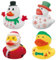 XPEX 4 pièces canard en plastique jouet de bain pour bebe canard de bain Jouet de Bain pour bébé et Enfant Jouet de Bain Canard pour Tout-Petit Noël