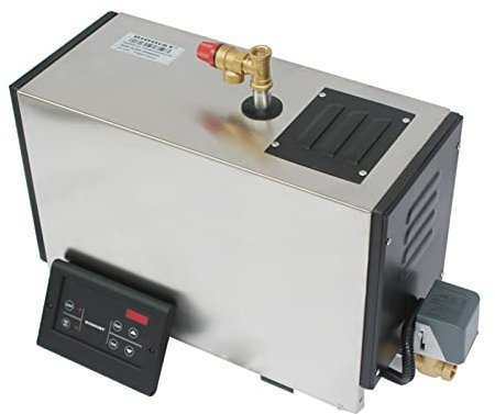 Chauffe-sauna, Système de douche de générateur de vapeur auto-drainant commercial en acier inoxydable 1 8 kW Sauna électrique Générateur de bain à vapeur humide, Chauffage rapide