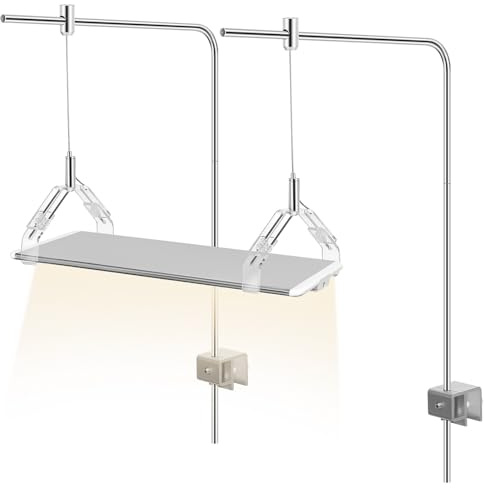 BESPORTBLE Lot de 2 supports d'éclairage d'aquarium : réglable en alliage d'aluminium pour aquarium à LED - Support de montage pour aquarium d'eau douce et d'eau de mer - Installation facile