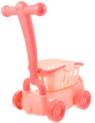 ERINGOGO Shopping Cart Spielzeug Für Mädchen Lustiger Einkaufstrolley Simulation Von Rollenspielen Für Mädchen Rosa Warenkorb Für Kreative Spielstunden