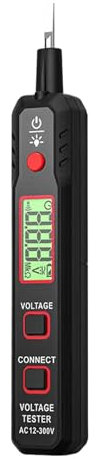 Tester di tensione - Sensibilità di tensione Penna compatta elettrica | Tester elettrico con torcia | Strumento di misurazione 'induzione intelligente | Strumento di test del filo voltmetro di co