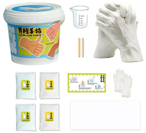 Genérico Kit per modellare a mano, kit romantico per modellare a mano, strumento per modellare sculture in gesso fatte a mano, souvenir naturale artigianale per lei, lui