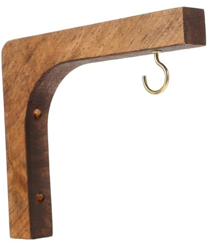 HEMOTON Gancho De Madera Para Plantas Colgar Soporte Pared Interior Colgador Macetas Madera Estante Pared Soporte Colgar Plantas Maceta