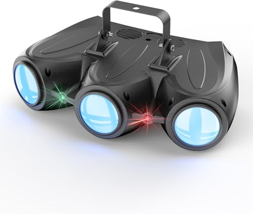 Lumière disco, Jeu de lumiere soiree de dirigeable, 192 LED intégrées, DMX 4 canaux avec commande vocale, idéal pour les anniversaires, Halloween, les événements de bar et Noël