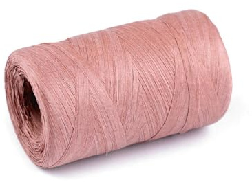 cyclingcolors 1x Fibra Rafia Cuerda de Papel 5-8 mm 80 m Decoración Artesanía Bricolaje hogar Plantas Crochet Joyas Cordel Bolso, Rosa Vintage