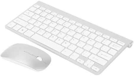 Tastiera e mouse wireless, set tastiera e mouse Set mini USB wireless da 2, 4 g kit cordless combinato per computer PC nero kit