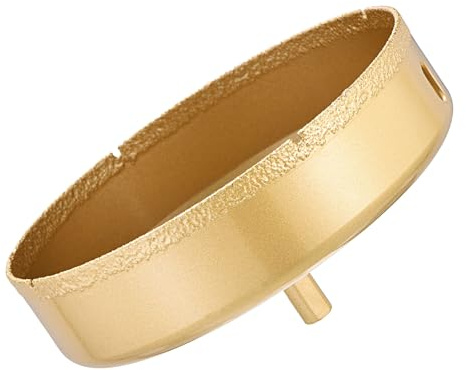 DTGN Diamond Hole Saw 5-7/8 Inch 150mm Core Drill Bit Gold | Hole Cutter for Tile, Triangular Handle, Wide Chip Hole, Rotational Stability