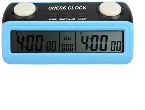 Gdfnmogo Giochi Digitale Scacchi Timer Go Plus Avere Professionale Bordo Blu Grandi Pulsanti per Scacchi -