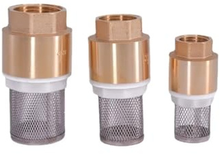 Clapet anti-retour en laiton à filetage femelle avec filtre à mailles - Clapet de pied durable de 1/2 à 3 for applications d'eau(1)