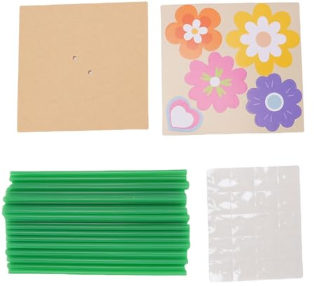 BONKZEBU Buntes Blumen-Bastelset aus Papier, Dickes, Haltbares Material, Ideal für Muttertagsgeschenke, Inklusive Kunststoffrohren, Band und Aufklebern, Perfekt für die Dekoration von Schlafzimmern