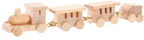 ZUNOXAZ Mini Treno Giocattolo in Legno, Decorazione per Casa delle Bambole, Riproduzione di Treno in Miniatura Creativa e Collezionisti