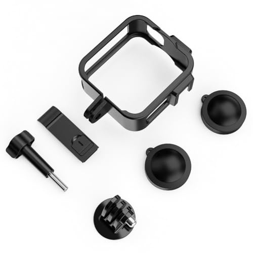 Helilyco Custodia con lunetta in ABS con coperchio della batteria e supporto per slitta fredda per MAX 2, obiettivo di protezione, nero