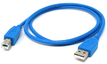 Câble USB B pour contrôleurs DJ et appareils MIDI, style imprimante pour tables de mixage, tourne-disque, claviers, échantillonneurs, synthétiseurs, compatible avec Numark, Pioneer, Traktor, Denon