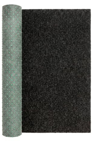 Mazovia Kunstrasen Balkon 200x300cm 4mm Anthrazit Wetterfest Rutschfest | Kunstrasenteppich für Terrasse Pflegeleicht UV-Beständig Tierfreundlich Robust Wasserabweisend Realistisch Verkauf pro Meter