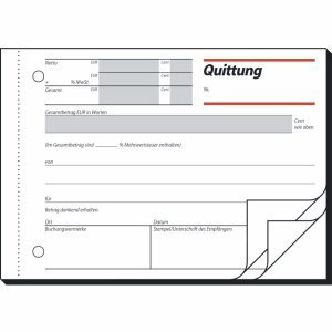 Sigel Formularbuch Quittung A6 quer VE=3x50 Blatt