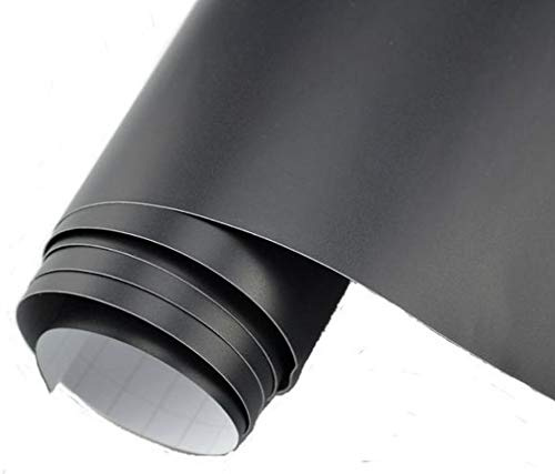 Neoxxim 7€/m2 Premium - Auto Folie - MATT - SCHWARZ - SCHWARZ MATT 300 x 150 cm - blasenfrei Lackfolie Möbelfolie