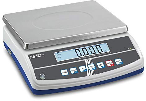 KERN Kontroll und Portionierwaage Tischwaage, 3kg/6kg Wägebereich, 1g/2g Ablesbarkeit