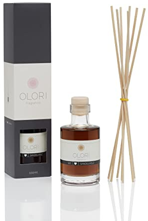 Olori Doftolja sandelträ I diffuser med pinnar I rumsdoft med eteriska oljor I jord, varm, träig, sensuell I 100 ml