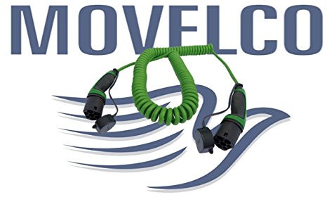 Movelco Cable Carga Coche Eléctrico e Híbrido Enrollado Type 2 a Type 2 1x16A Verde