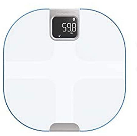Rowenta YD3096 Body Partner Shape Personenwaage, kabellos, mit Tracker zur Messung der Körperzusammensetzung, Weiß