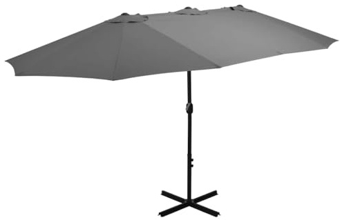 vidaXL Sonnenschirm Alu-Mast 460x270cm Anthrazit Ampelschirm Gartenschirm