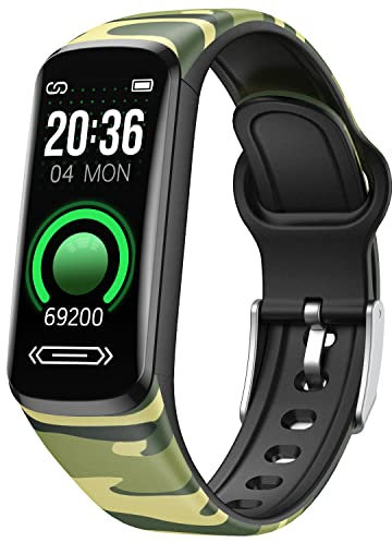 Smartwatch Fitness Orologio Bambini Digitale: Bambino Bambina IP68 Impermeabile Bluetooth Smart Watch Cardiofrequenzimetro da Polso Tracker Contapassi Conta Calorie nuotare sportivo per iOS Android