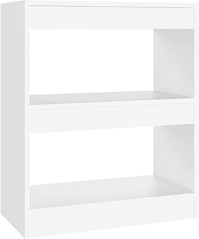 vidaXL Estantería/Divisor de Espacios Armario Estante Separador Partición Pantalla de Privacidad Mueble Librería Blanco 60x30x72 cm