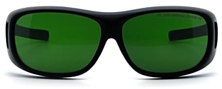 FREEMASCOT Professional IPL 200nm-2000nm Wellenlänge UV 400 Laserschutzbrille für Laserschönheit und kosmetischen Augenschutz Laser-Haarentfernung