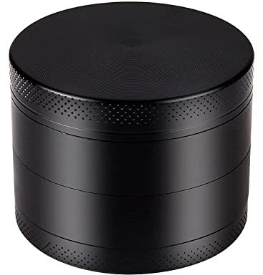 Herb Grinders, Fenny's Creations Grinder for Dry Herb Portable Zinc Alloy Metal Grinder, Two Filtration Mesh Screens, Black, 90cm (Silver)