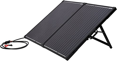 Juego de cargador solar Technaxx de 100 W TX-215 - panel solar de energía portátil monocristalino con controlador de pantalla LCD: ideal para jardines, camping