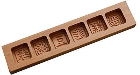 ZEALMAX Wooden Mooncake/Pastry Mold, Chinese Traditional Pastry Baking Molds DIY Pastry Moulds,A