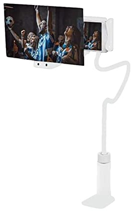 Amplificador de pantalla de teléfono | Lupa de pantalla de teléfono de 8/12 pulgadas con soporte flexible - Ampliador de pantalla de proyector de aumento HD para teléfono móvil para ver