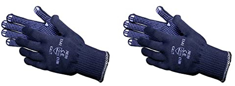 Jah 12 Paar 5030 Feinstrick Handschuhe blau mit Noppen gute Passform Gr. 8 & 12 Paar 5030 Feinstrick Handschuhe blau mit Noppen gute Passform Gr. 7