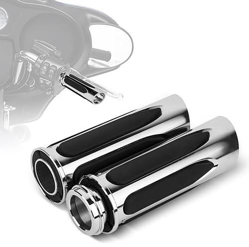 PSLER Elektronische Drosselklappensteuerung, 25 mm, Motorradgriffe, Soft-Touch-Lenkergriffe für Touring Street Glide Electra Glide Road Glide Trike Modelle Road King Softail Dyna FXDLS
