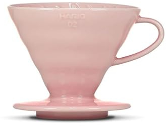 Hario V60 Keramik-Kaffeetropfer, Rosa, Größe 02