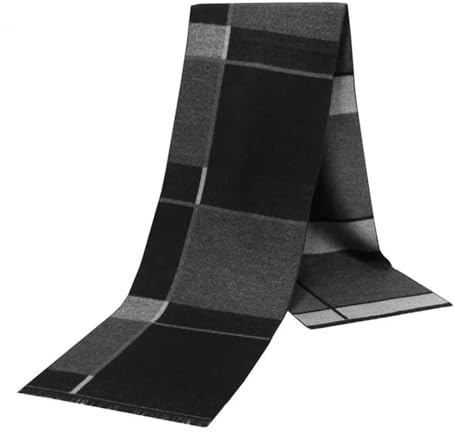 YUKORT Winter-Strickschal FüR MäNner Klassischer Herbst-Winter-warmer karierter Herrenschal, weicher, gestreifter langer Schal Schal Herren (Color : 27)