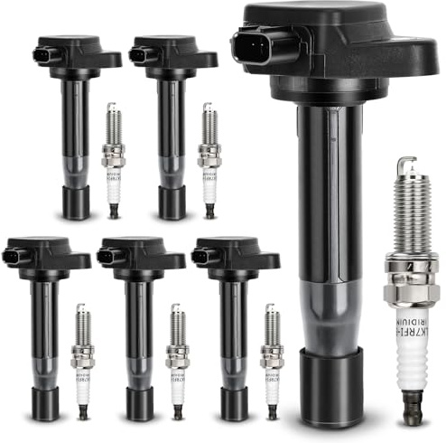 UF603 Ignition Coil & 97390 Double Iridium Spark Plug For HONDA 2008-2017 Accord Crosstour Odyssey, Acura 2009-2014 RI TI TSX TSX Replaces# 5C1681 52-2036 IC693 C1624