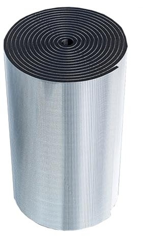 AITAF Barrière de Vapeur Film Aluminium pour Radiateur avec Noyau en Mousse, Feuille Aluminium Isolant Thermique Voiture Auto-Adhésif Isolation Thermique Camping Car, 5mm D'Epaisseur (Size : 1mx5m)