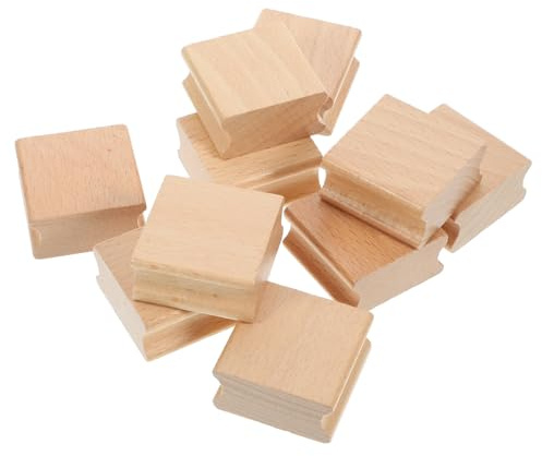 STOBOK 10stücke Teiliges Holz-stempelset Kreativ-siegel Aus Buchenholz Blanko Zum Schnitzen Für Scrapbooking Einladungen Und Bastelprojekte