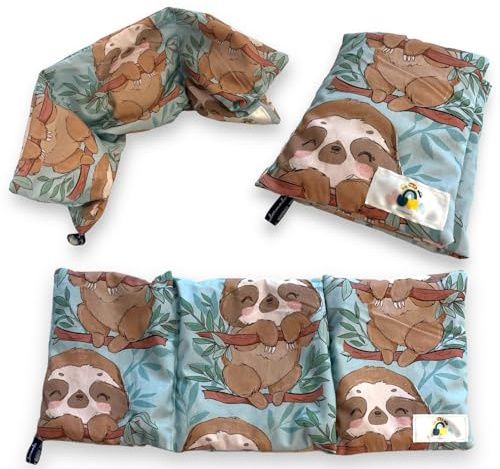 Kirschkernkissen Körnerkissen Wärmekissen Nackenkissen Faultiere Kammern Türkis Beige Erwachsene Kinder Babys Kirschkerne