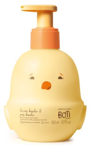 O Boticário Boti Baby Loción Baño y Después del Baño Leche Corporal Hidratante Bebe y Niños Aprobada por Pediatras Hidrata y Protege la Piel con Aceite de Almendras Dulces 150g